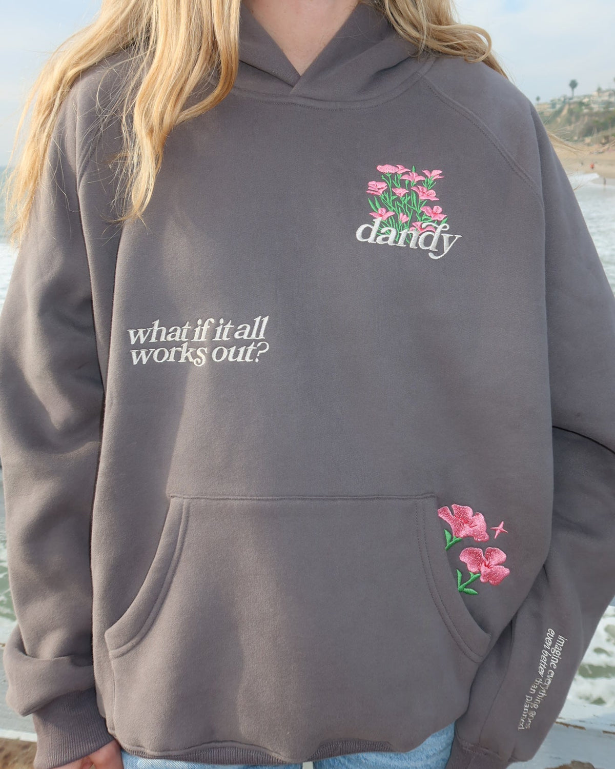 What If Oversized Lux Hoodie in Dark Gray