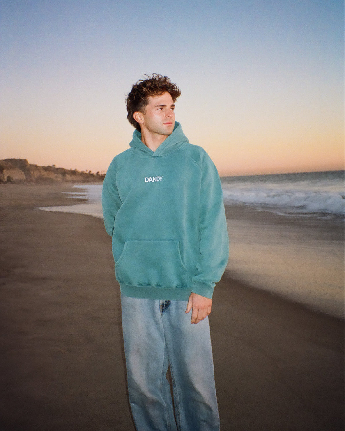 Lets Go On An Adventure Oversized Lux Hoodie in Pine Green