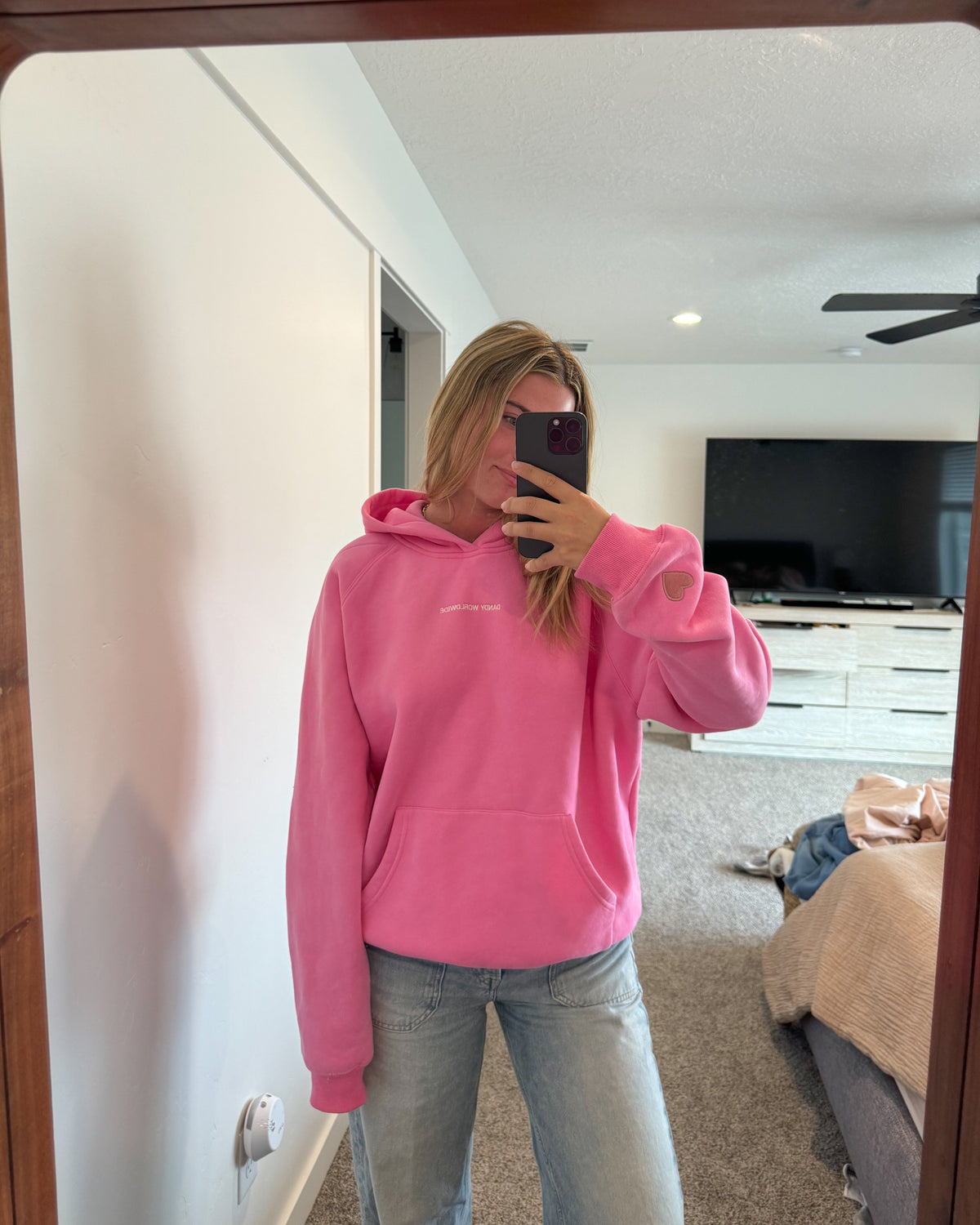 Lets Go on a Drive Oversized Lux Hoodie in Pink