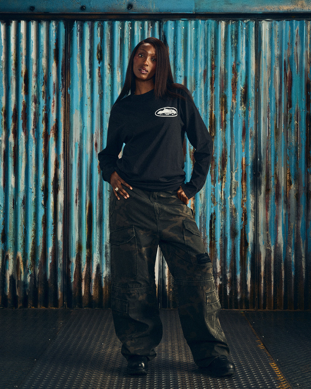 Corteiz OG Island LS Tee Black