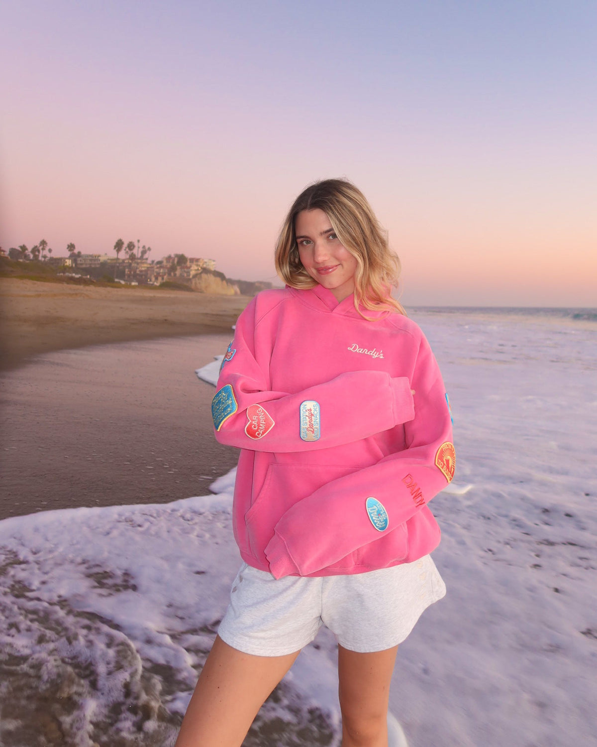 Road Trip! Oversized Lux Hoodie in Vintage Washed Pink