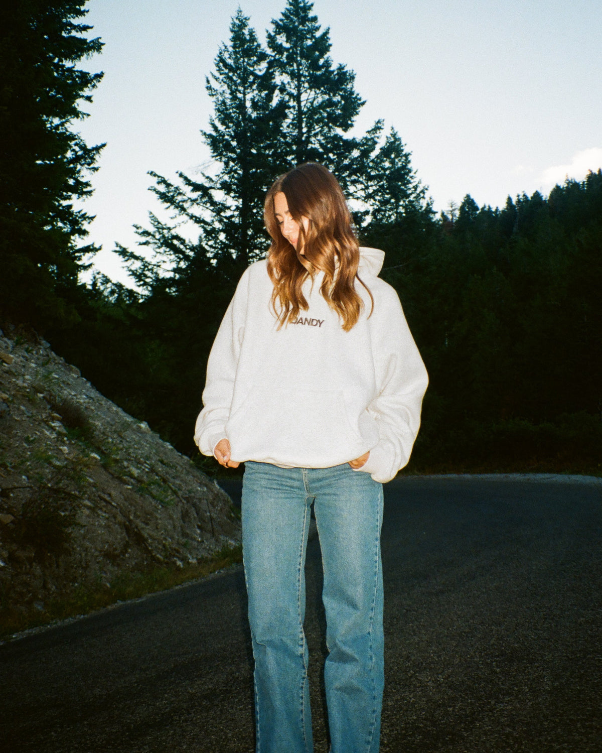 Lets Go On An Adventure Oversized Lux Hoodie in Heather Gray