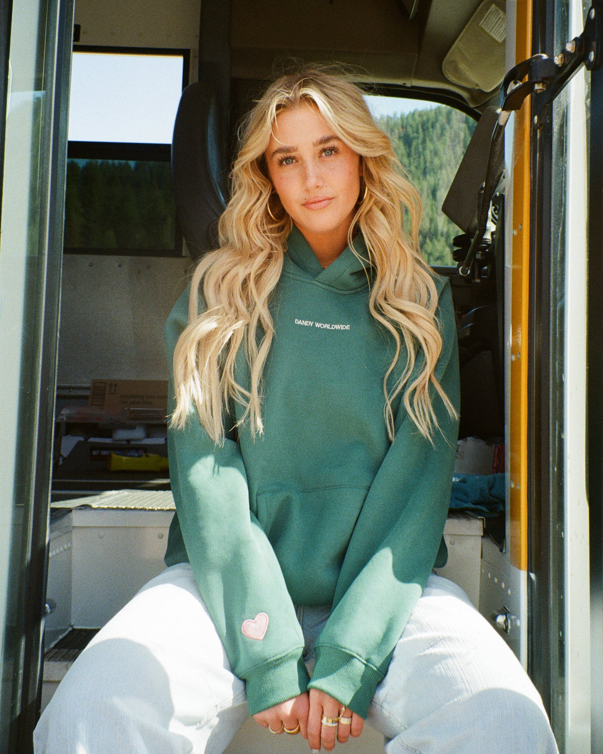 Lets Go on a Drive Oversized Lux Hoodie in Green