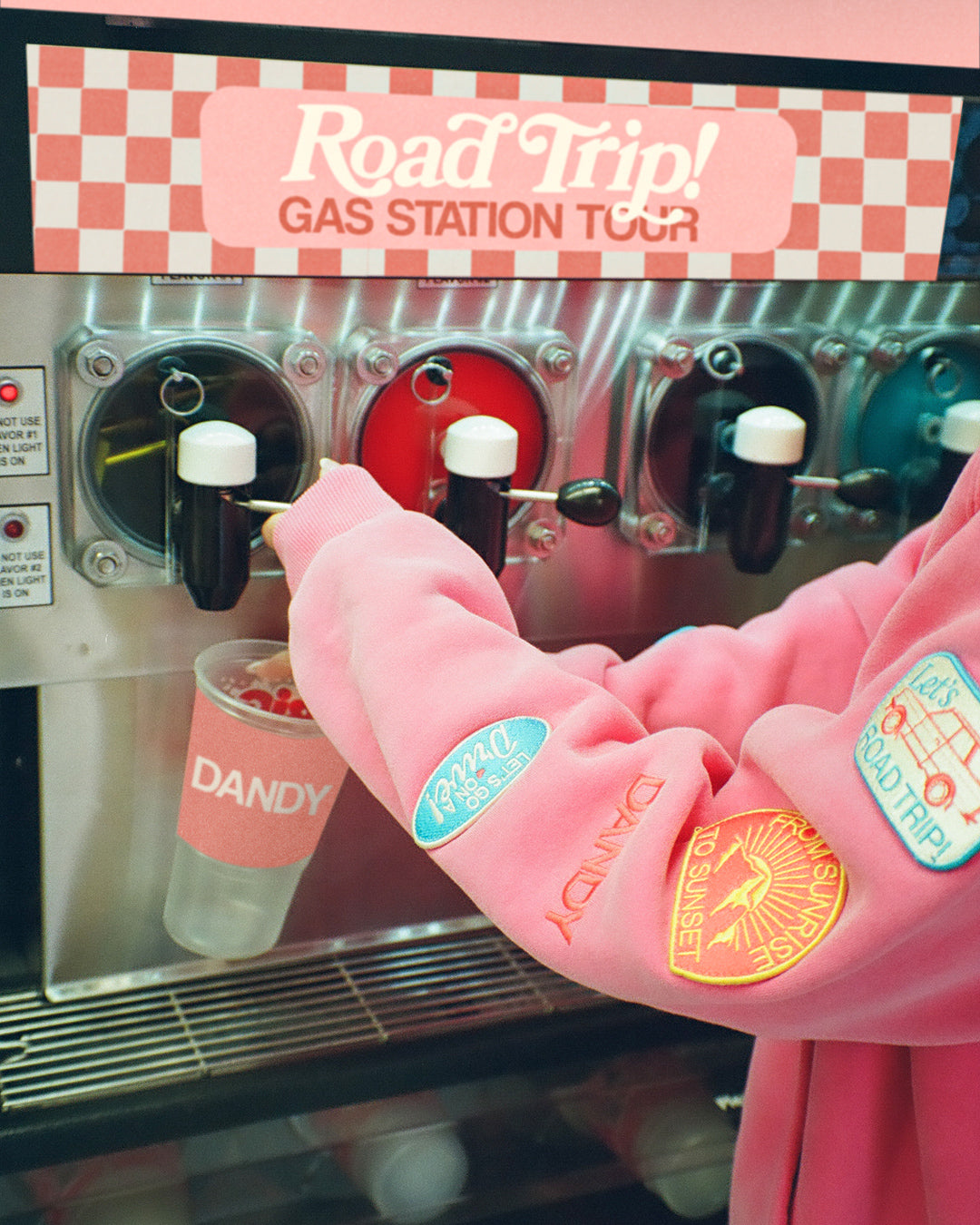 Road Trip! Oversized Lux Hoodie in Vintage Washed Pink