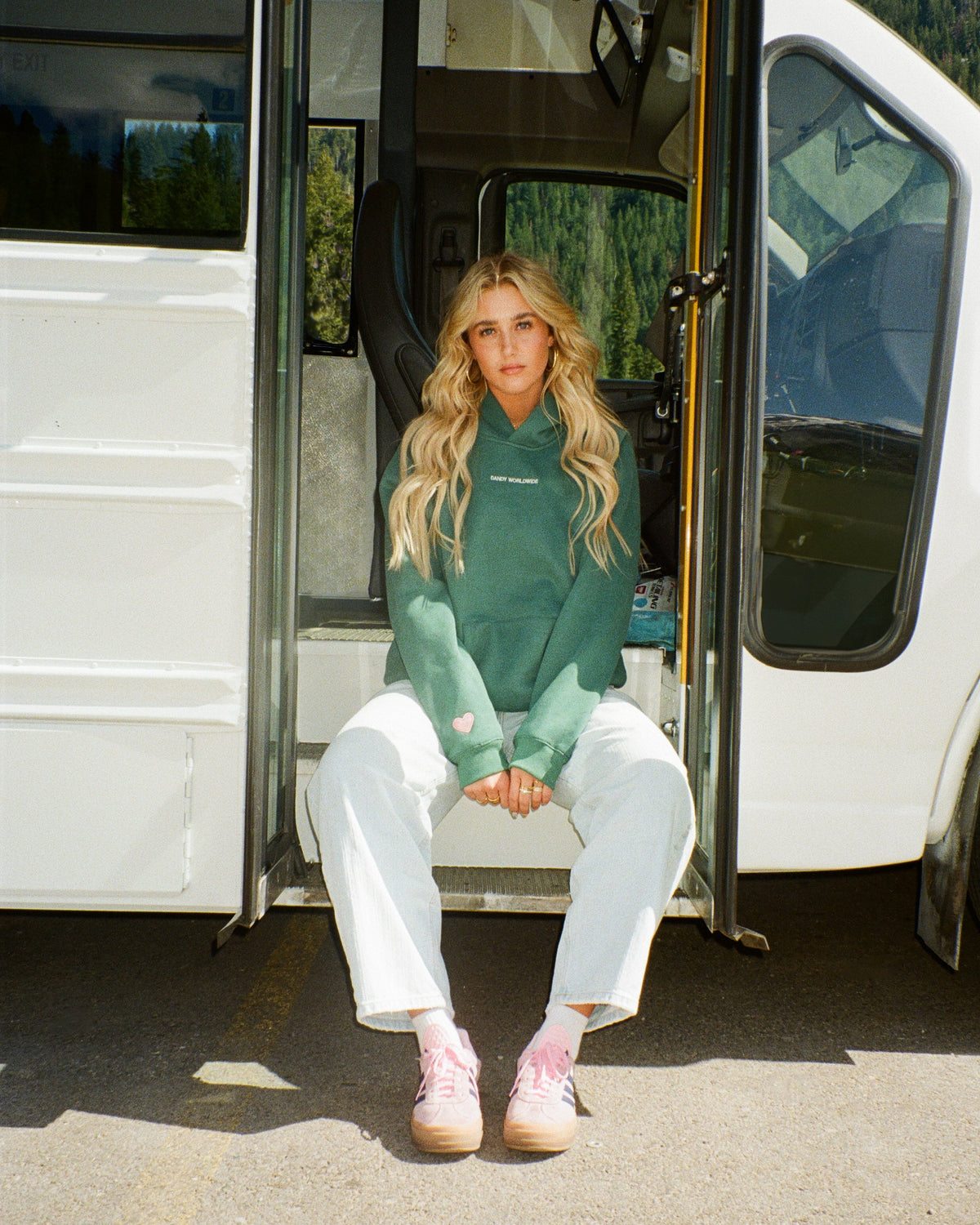 Lets Go on a Drive Oversized Lux Hoodie in Green