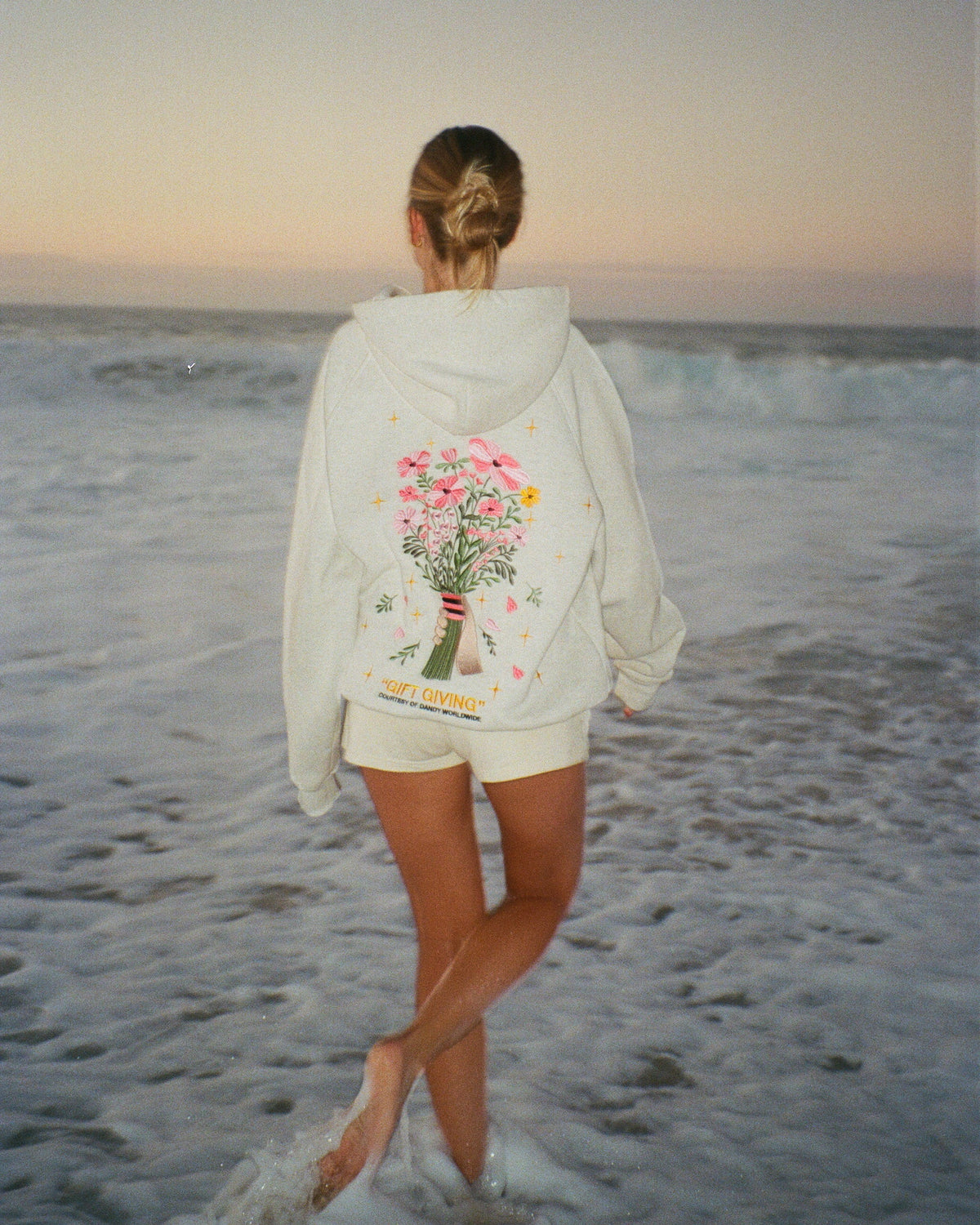 Gift Giving Oversized Lux Hoodie in Heather Gray