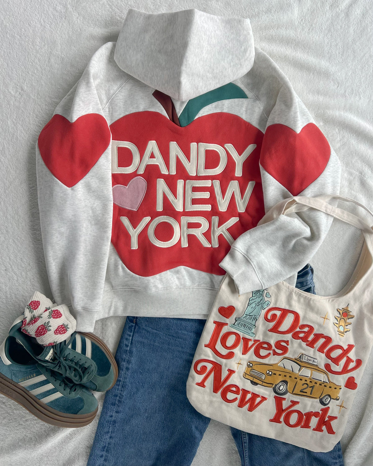Big Apple Oversized Lux Hoodie in Heather Gray