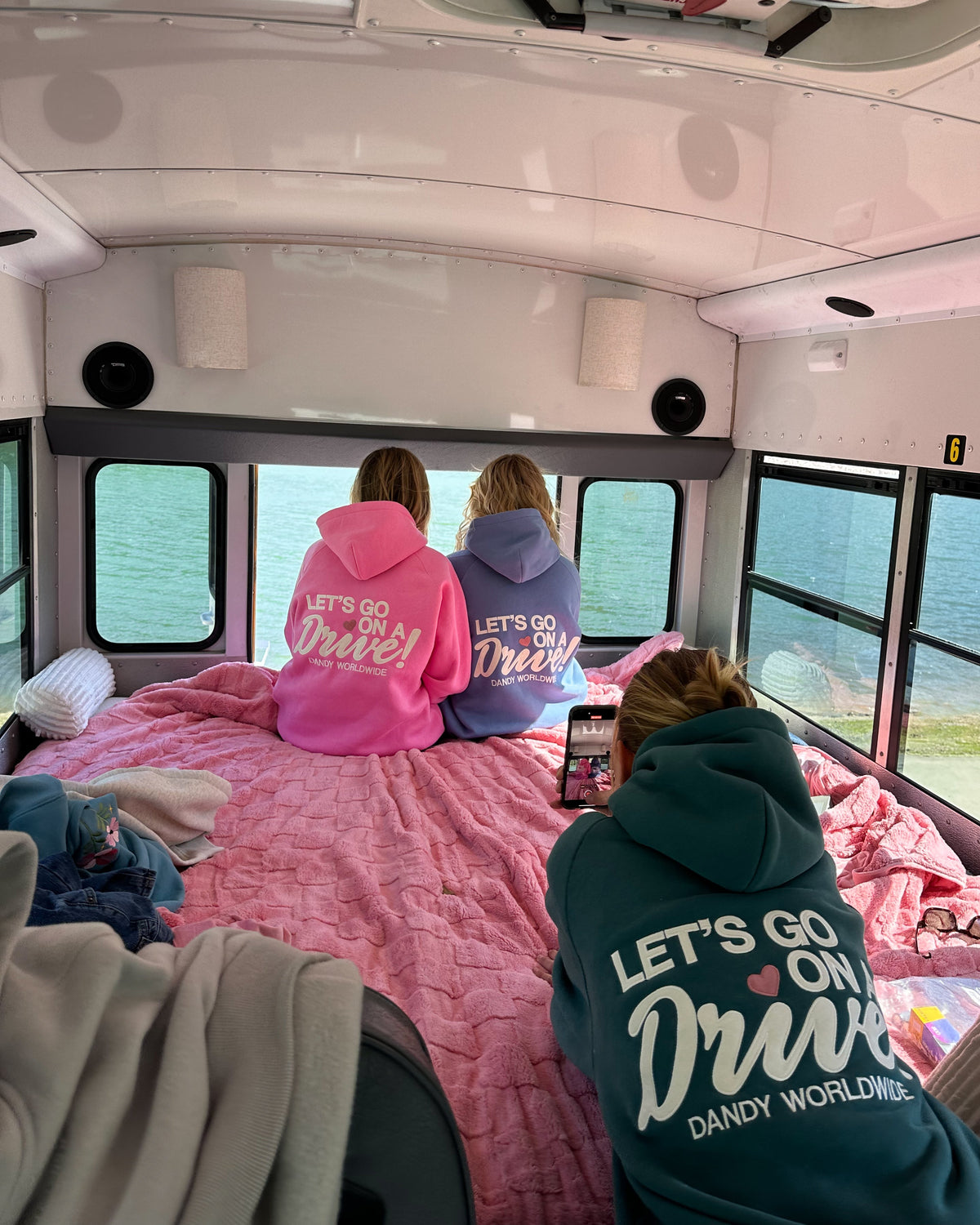 Lets Go on a Drive Oversized Lux Hoodie in Pink