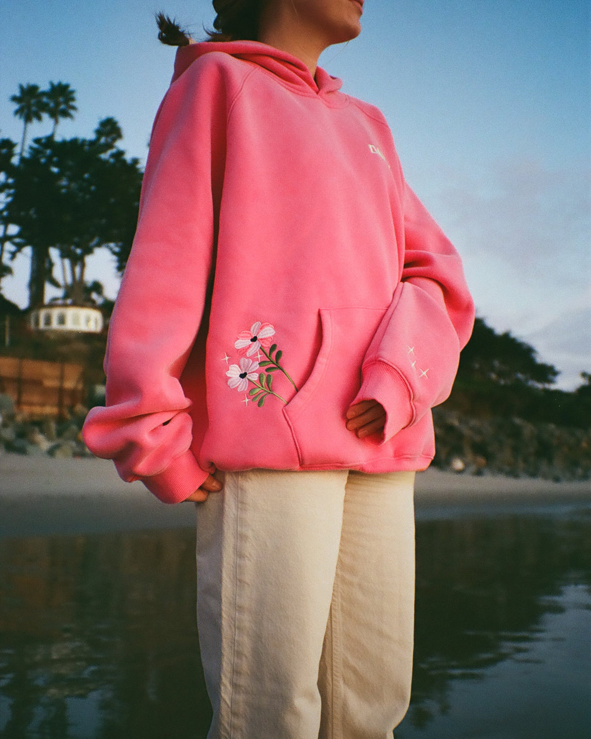 Gift Giving Oversized Lux Hoodie in Vintage Washed Pink