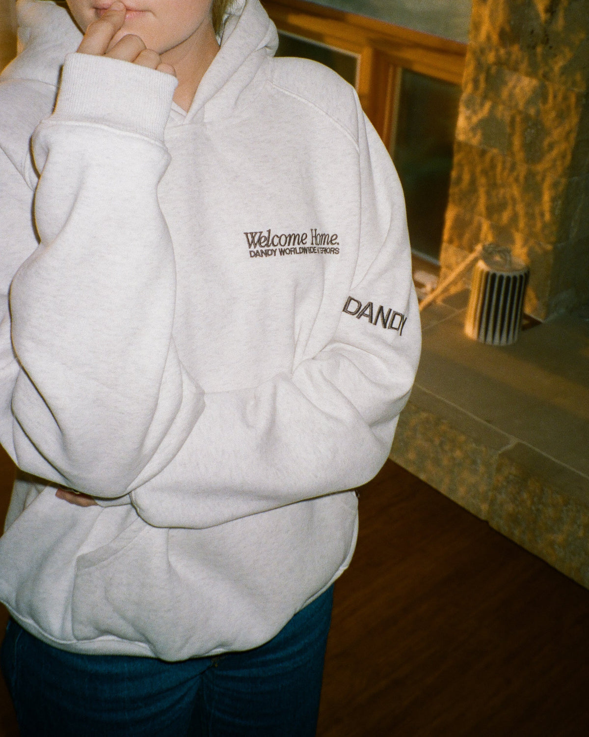 Interiors Oversized Lux Hoodie in Heather Gray