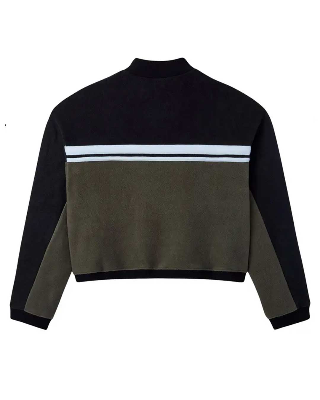 GV Gallery Womens Cropped Quarter Zip Black