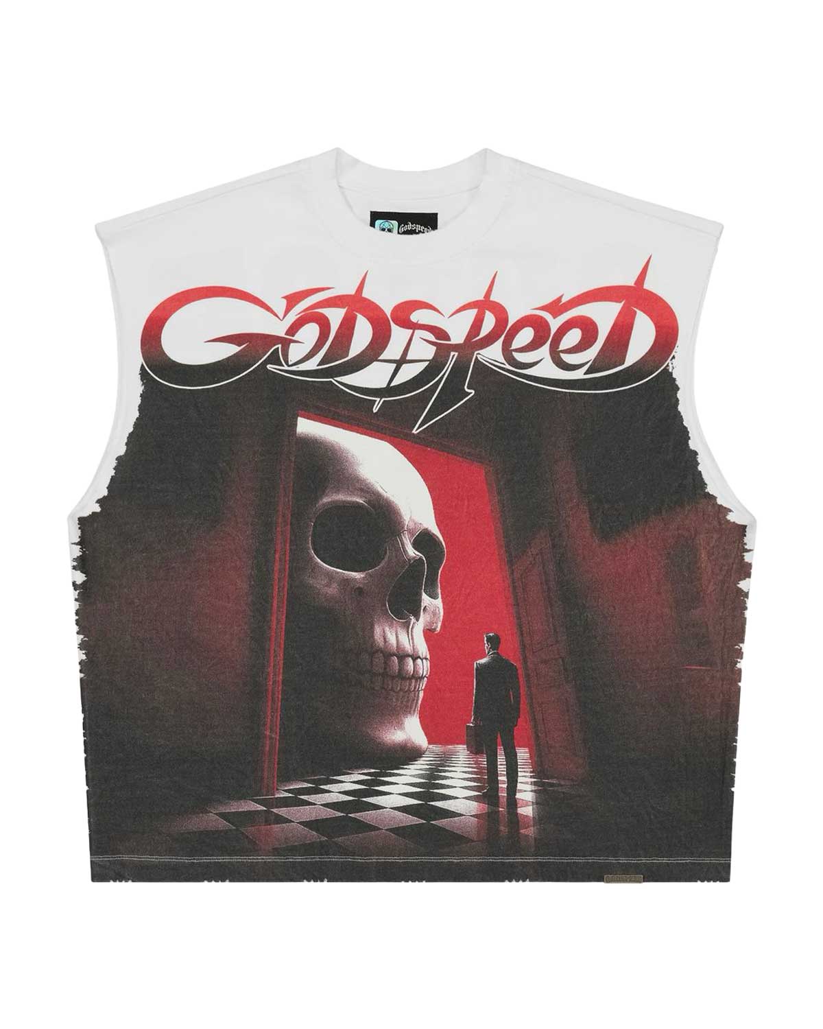 Godspeed Fates Doorstep Sleeveless Tee White
