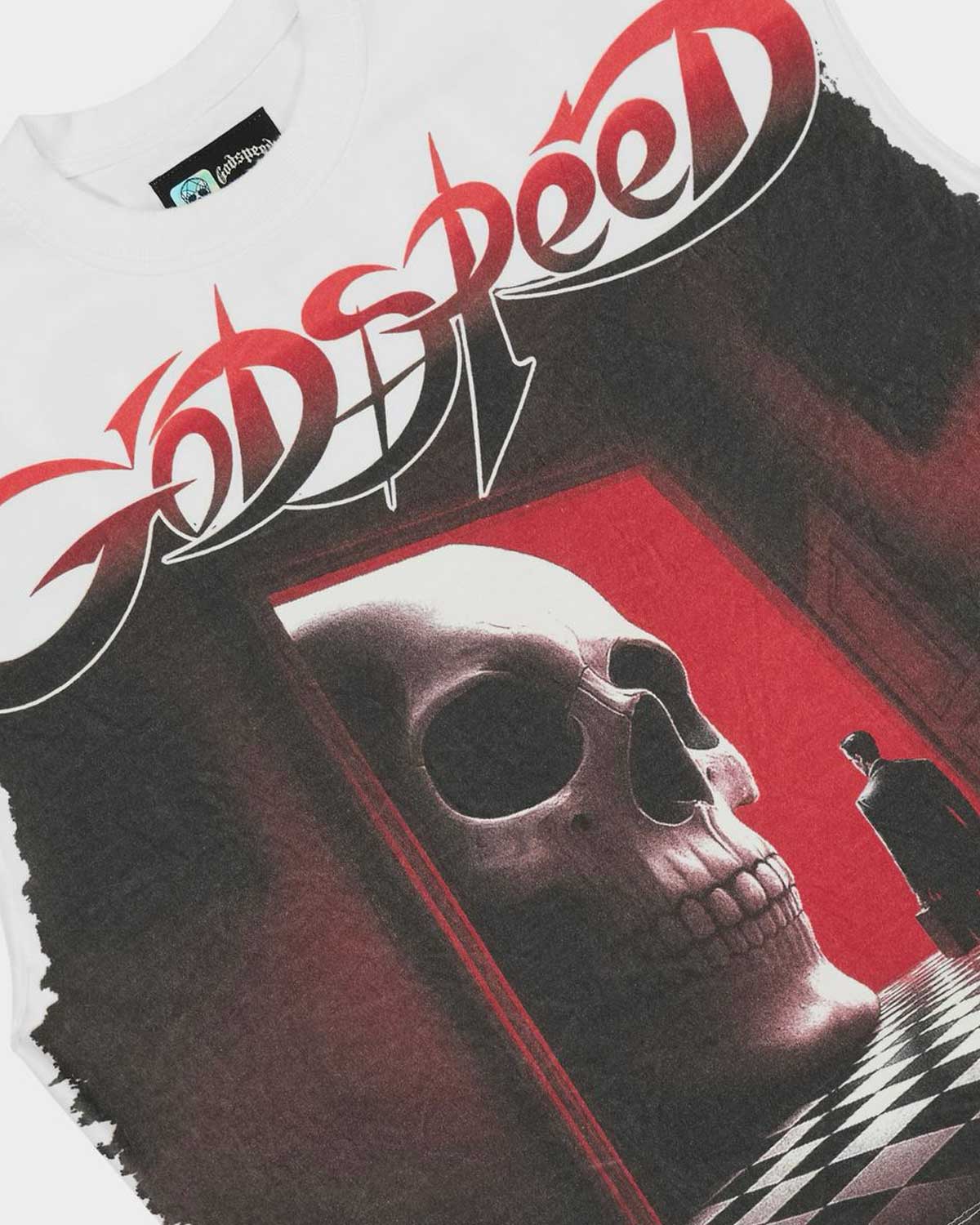 Godspeed Fates Doorstep Sleeveless Tee White