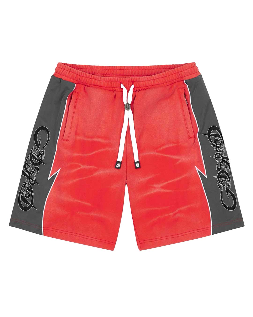 Godspeed Halftime Shorts V2 Red Acid Wash