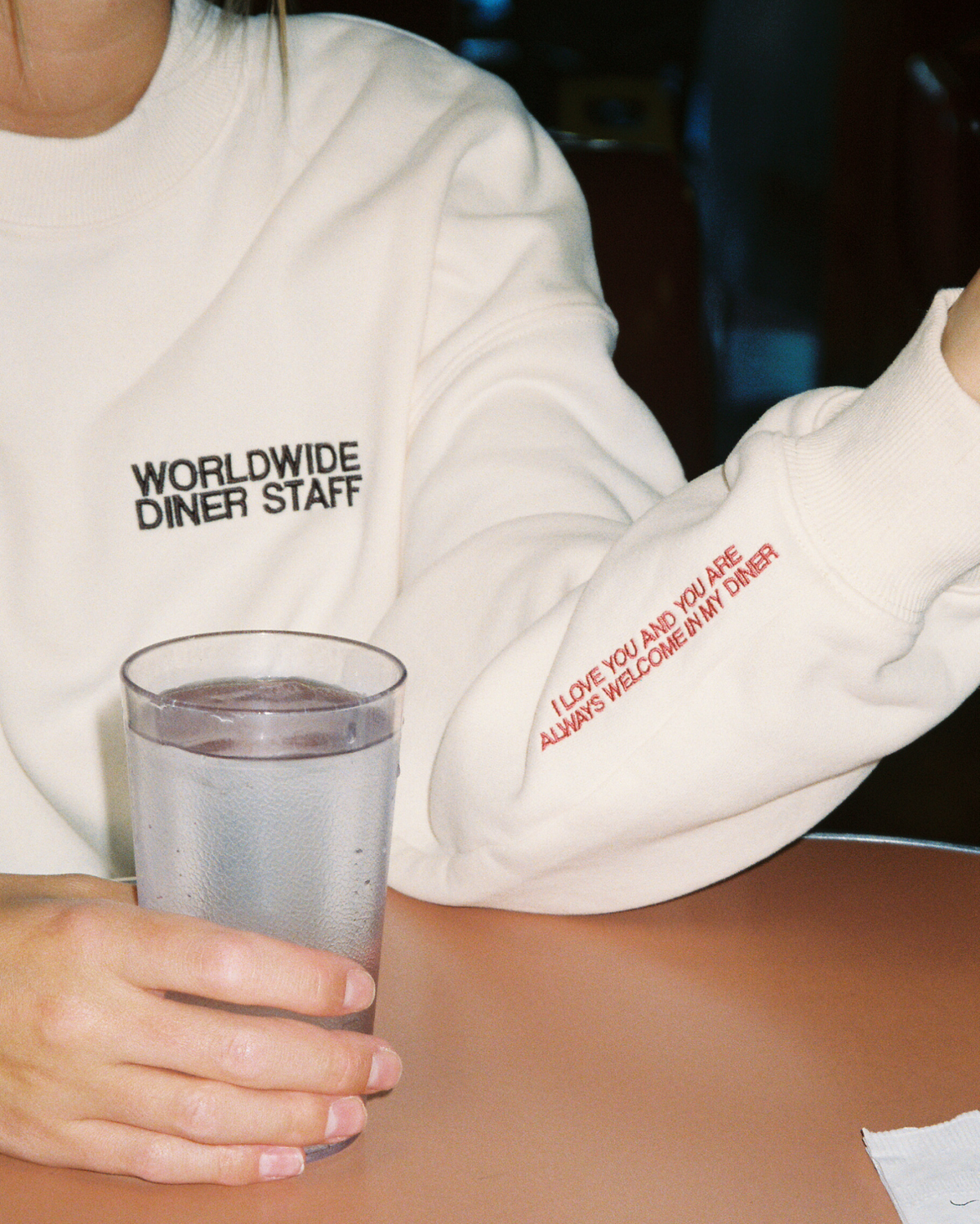 Diner Crew Neck in Cream