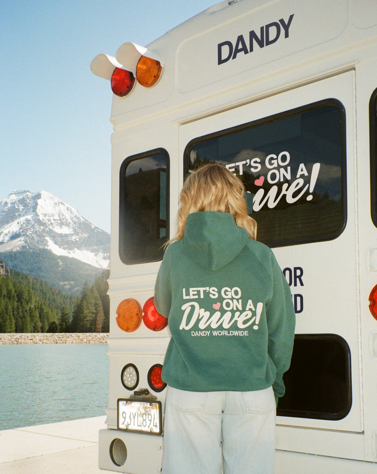 Lets Go on a Drive Oversized Lux Hoodie in Green