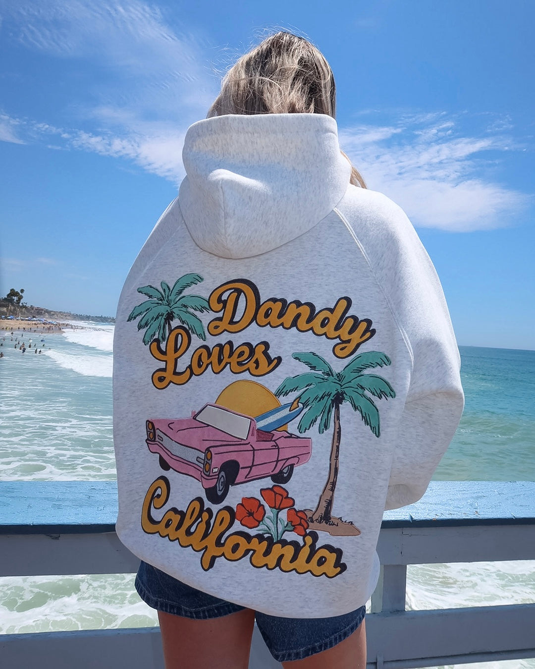 California Oversized Lux Hoodie in Heather Grey