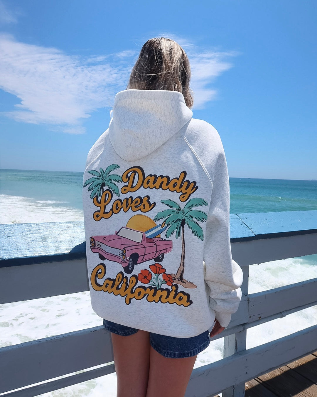 California Oversized Lux Hoodie in Heather Grey