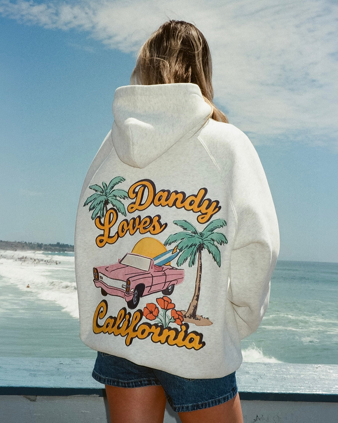 California Oversized Lux Hoodie in Heather Grey