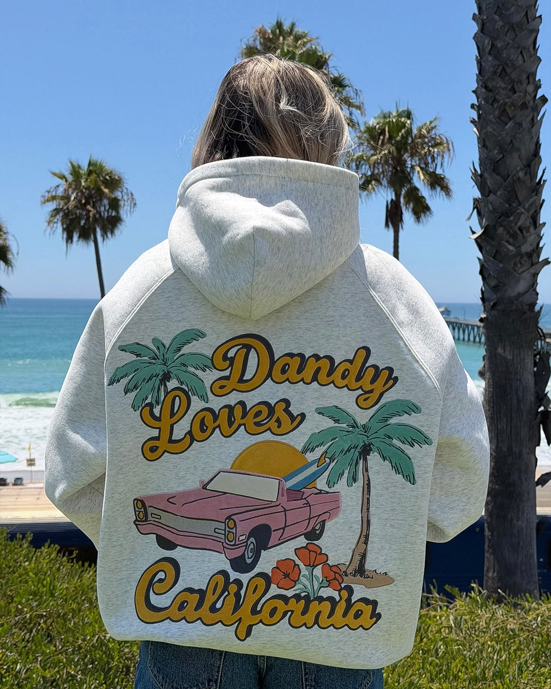 California Oversized Lux Hoodie in Heather Grey