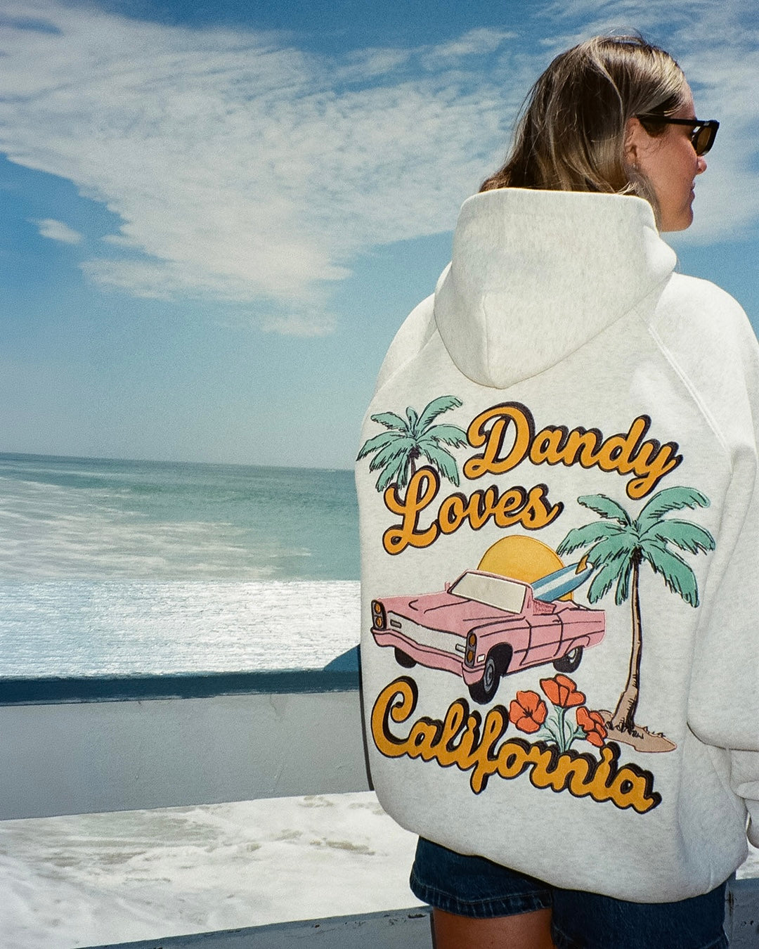 California Oversized Lux Hoodie in Heather Grey