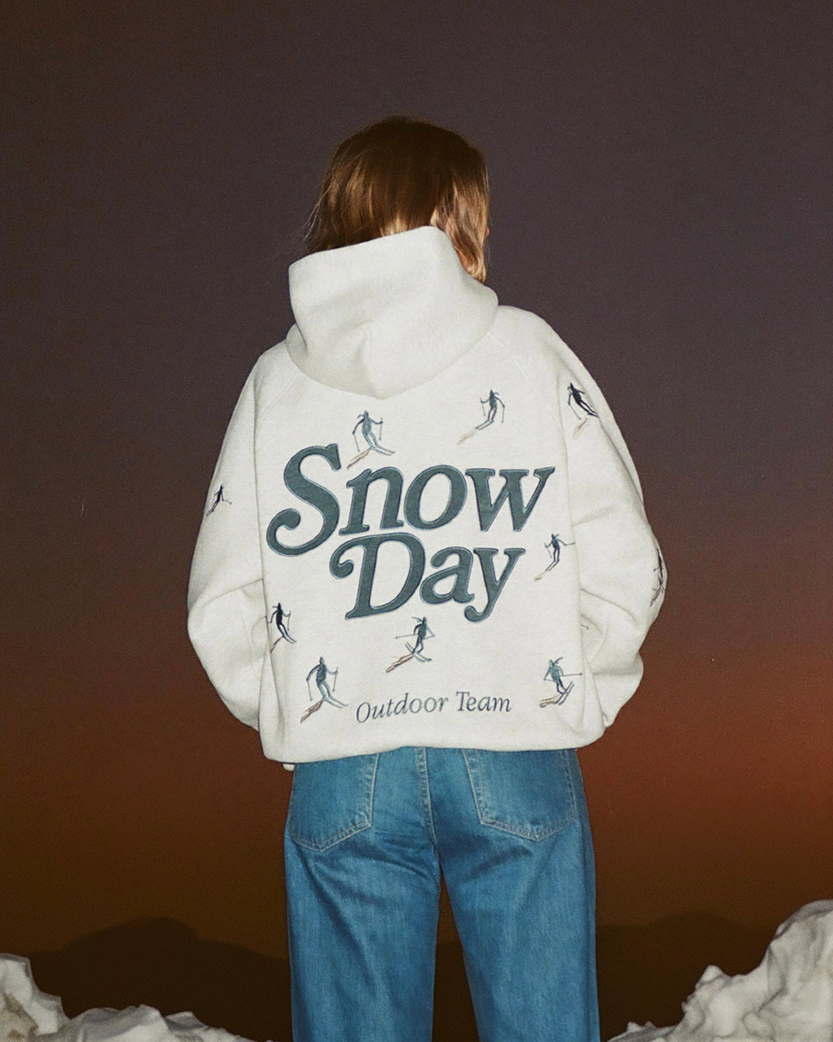 Snow Day Oversized Lux Hoodie in Heather Gray