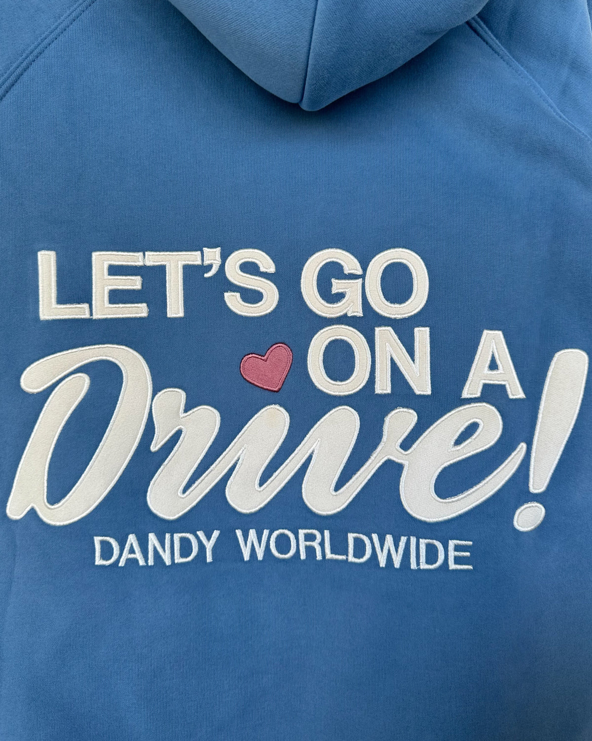 Lets Go on a Drive Oversized Lux Hoodie in Blue