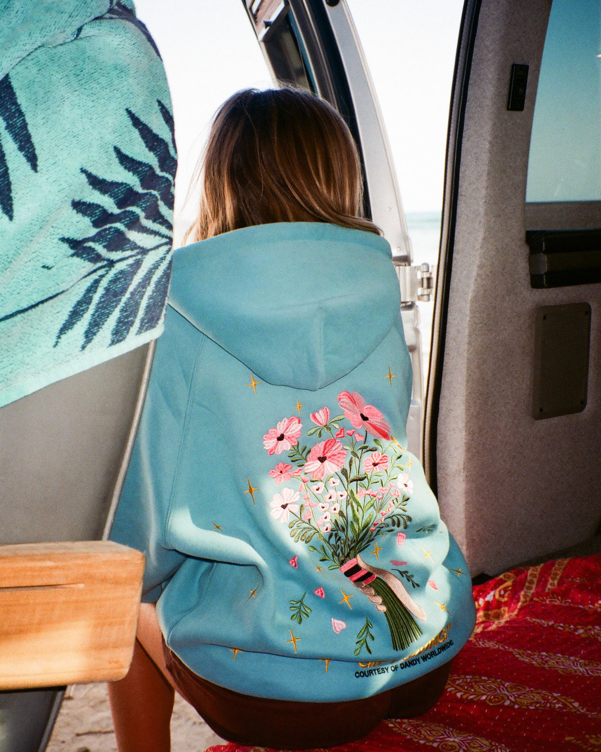 Gift Giving Oversized Lux Hoodie in Blue