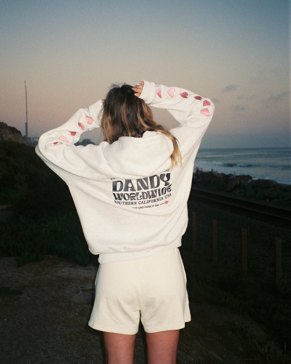 Heart on My Sleeve Oversized Lux Hoodie in Heather Gray