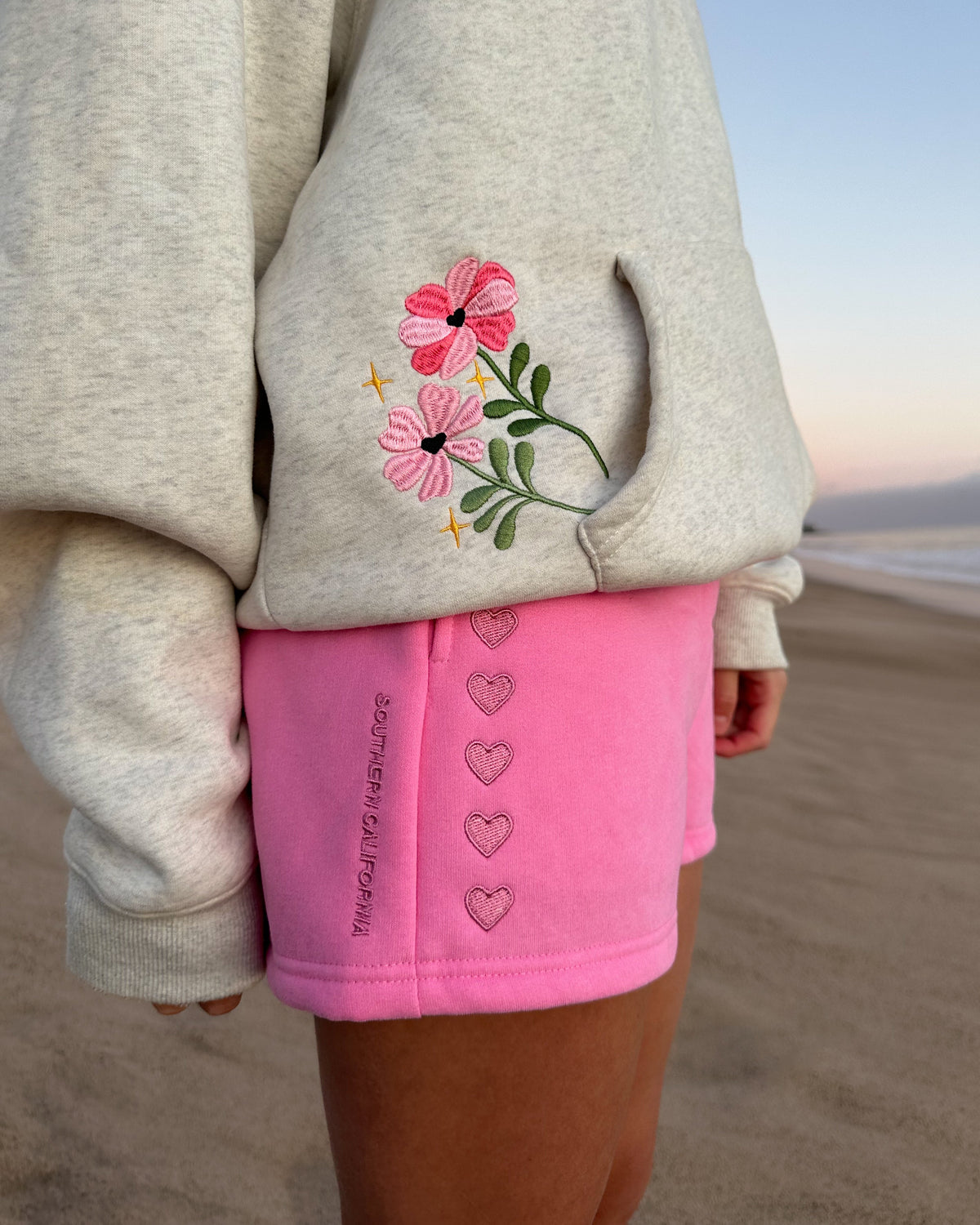 Lover Sweat Shorts in Pink