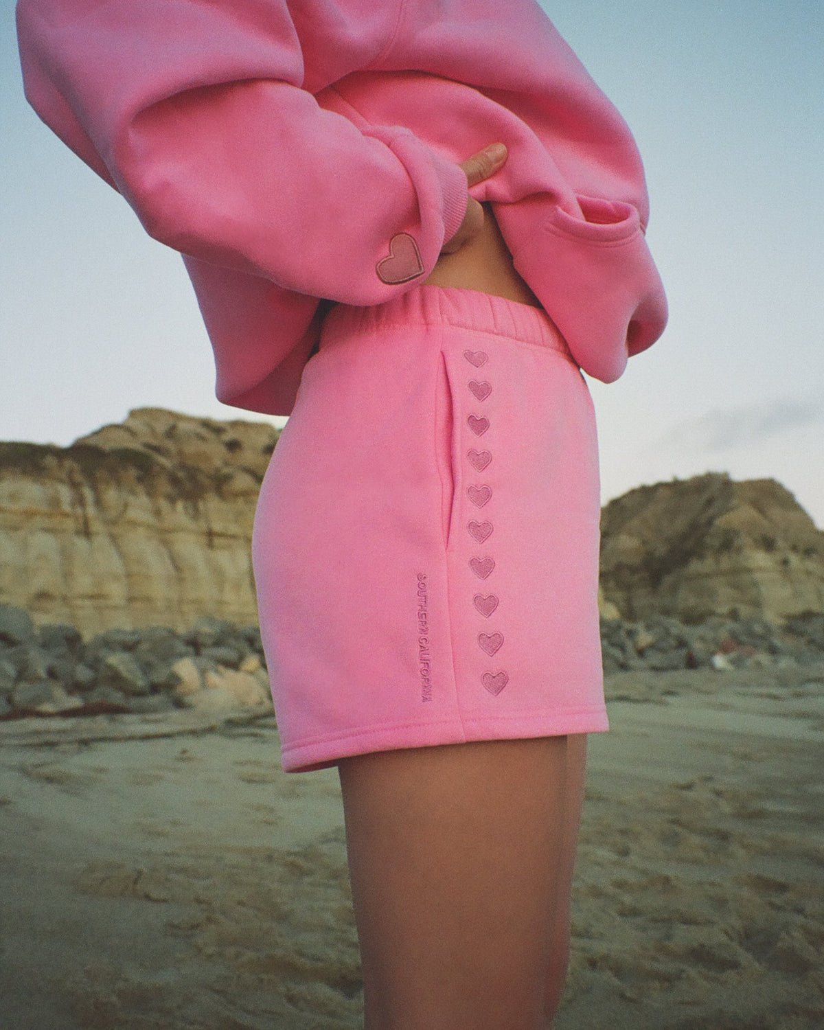 Lover Sweat Shorts in Pink