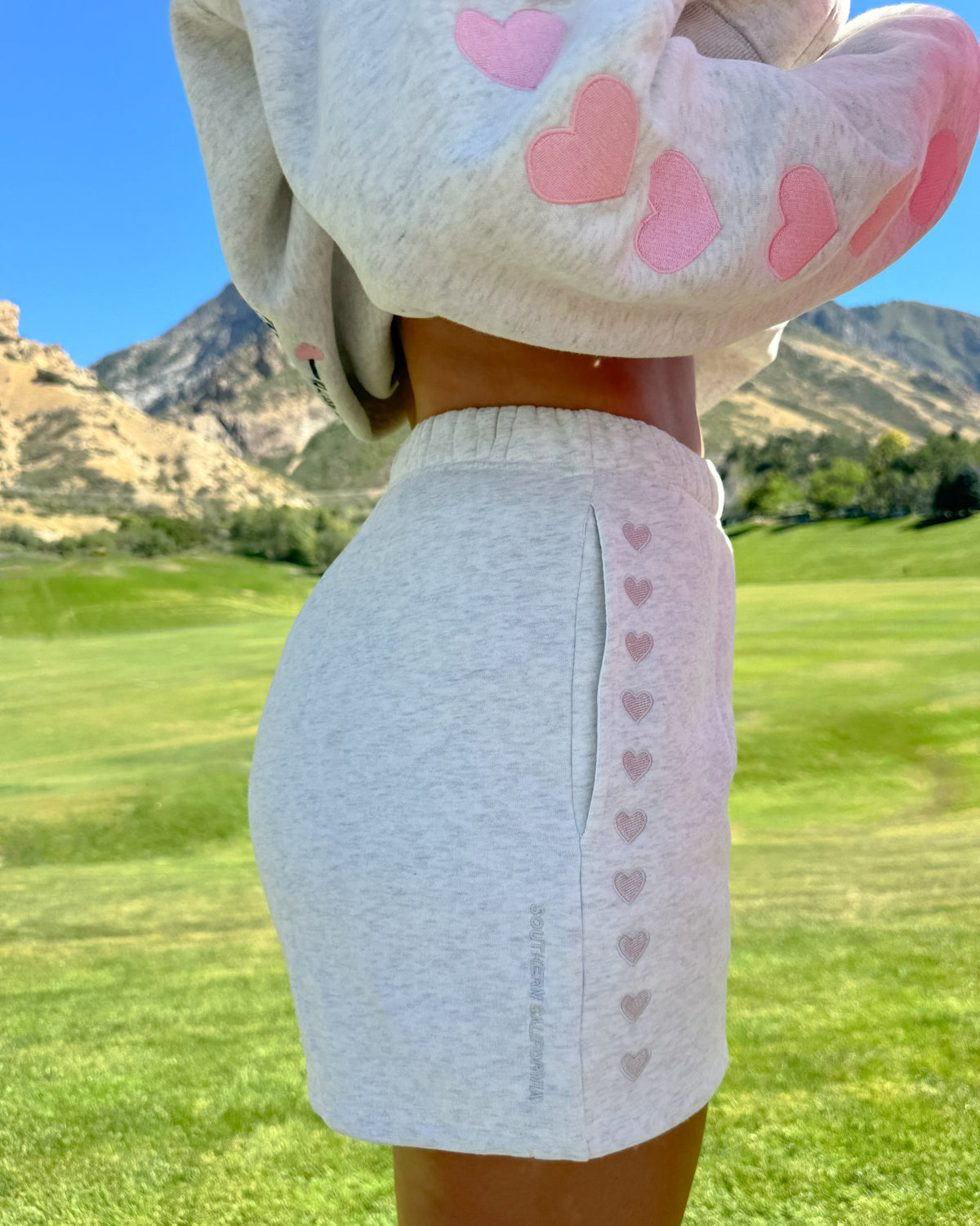 Lover Sweat Shorts in Heather Gray
