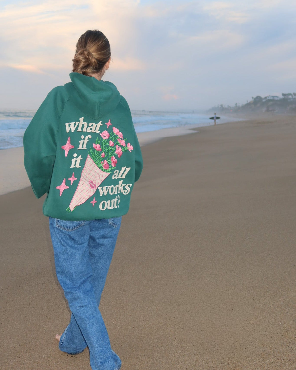 What If Oversized Lux Hoodie in Green