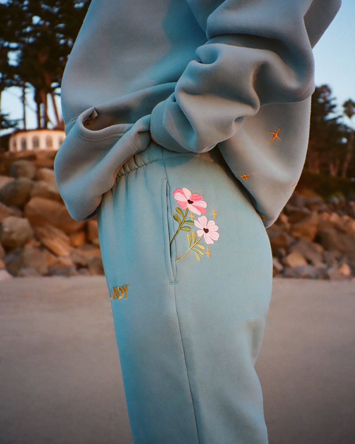 Gift Giving Sweatpants in Blue