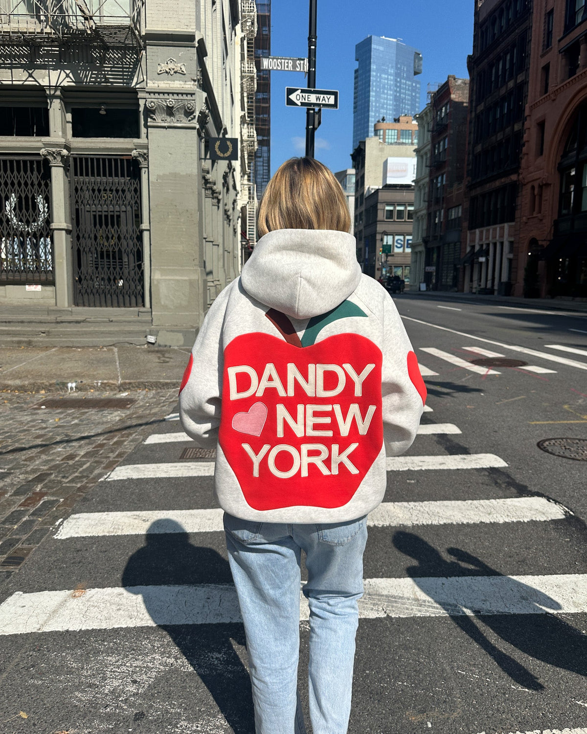 Big Apple Oversized Lux Hoodie in Heather Gray