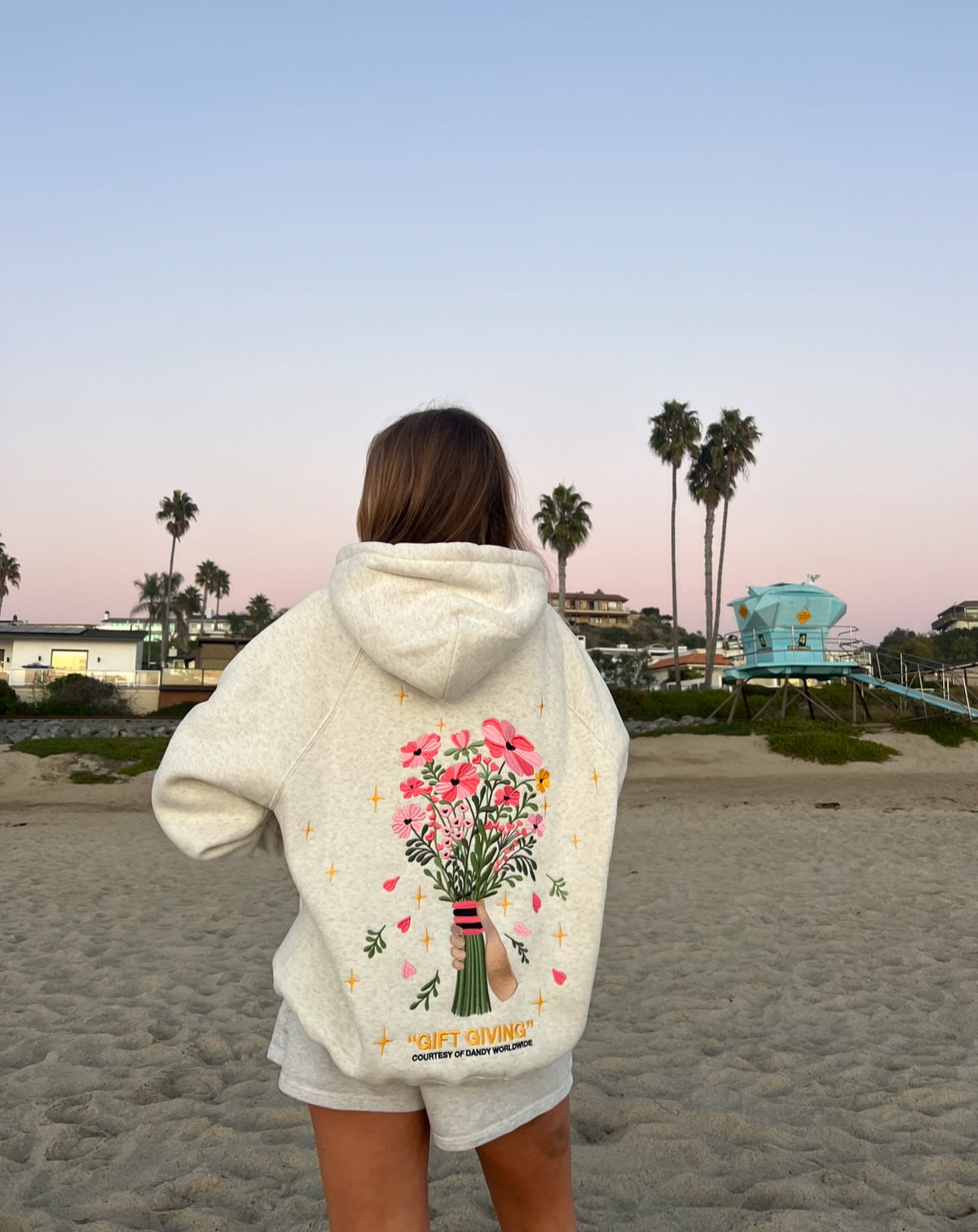 Gift Giving Oversized Lux Hoodie in Heather Gray