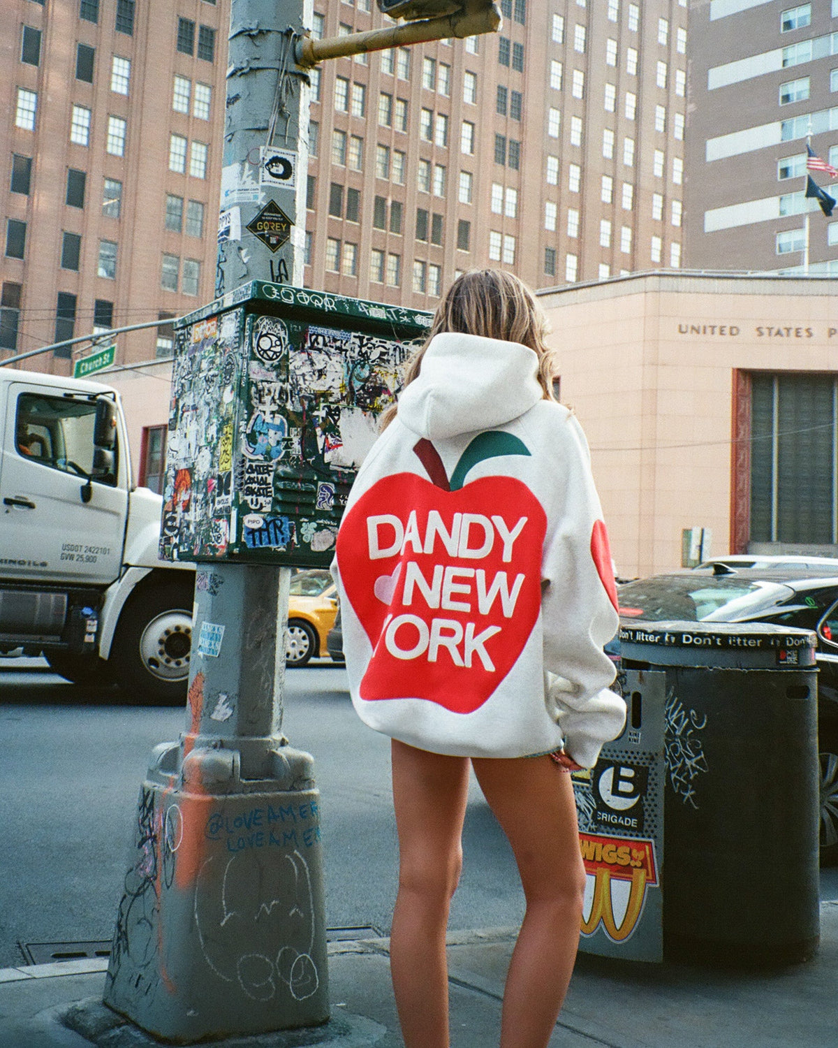 Big Apple Oversized Lux Hoodie in Heather Gray