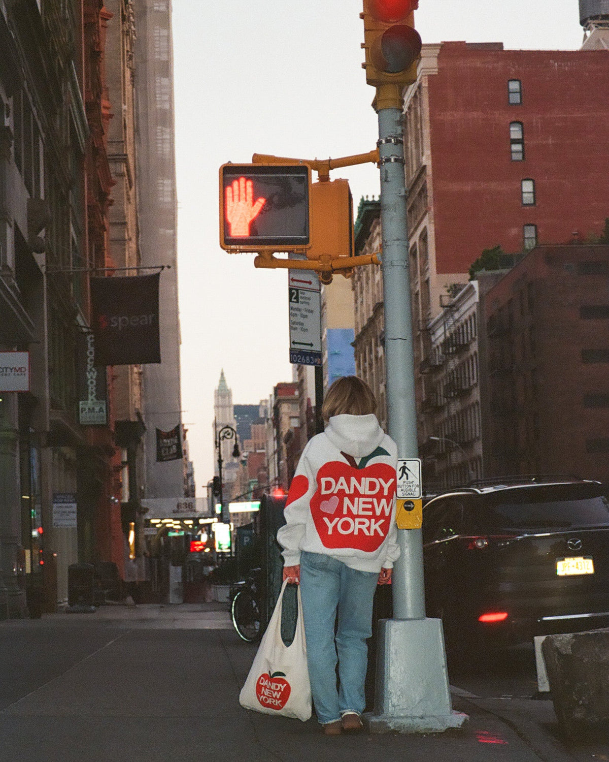 Big Apple Oversized Lux Hoodie in Heather Gray