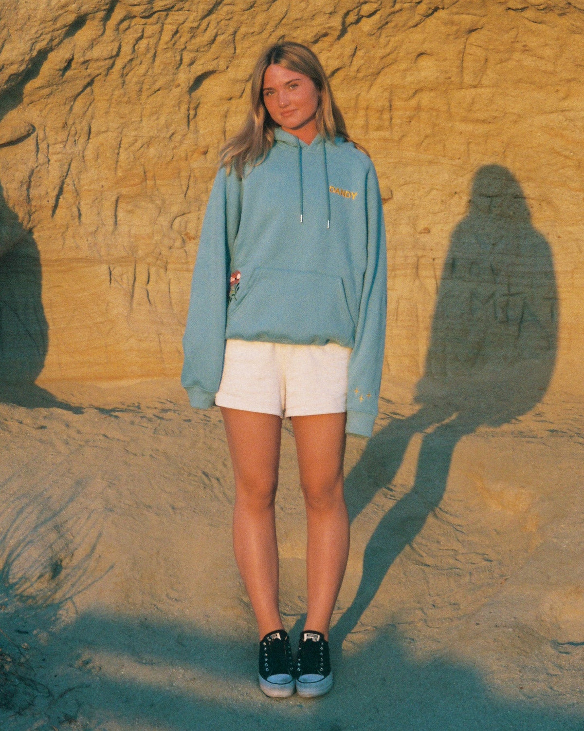 Gift Giving Oversized Lux Hoodie in Blue