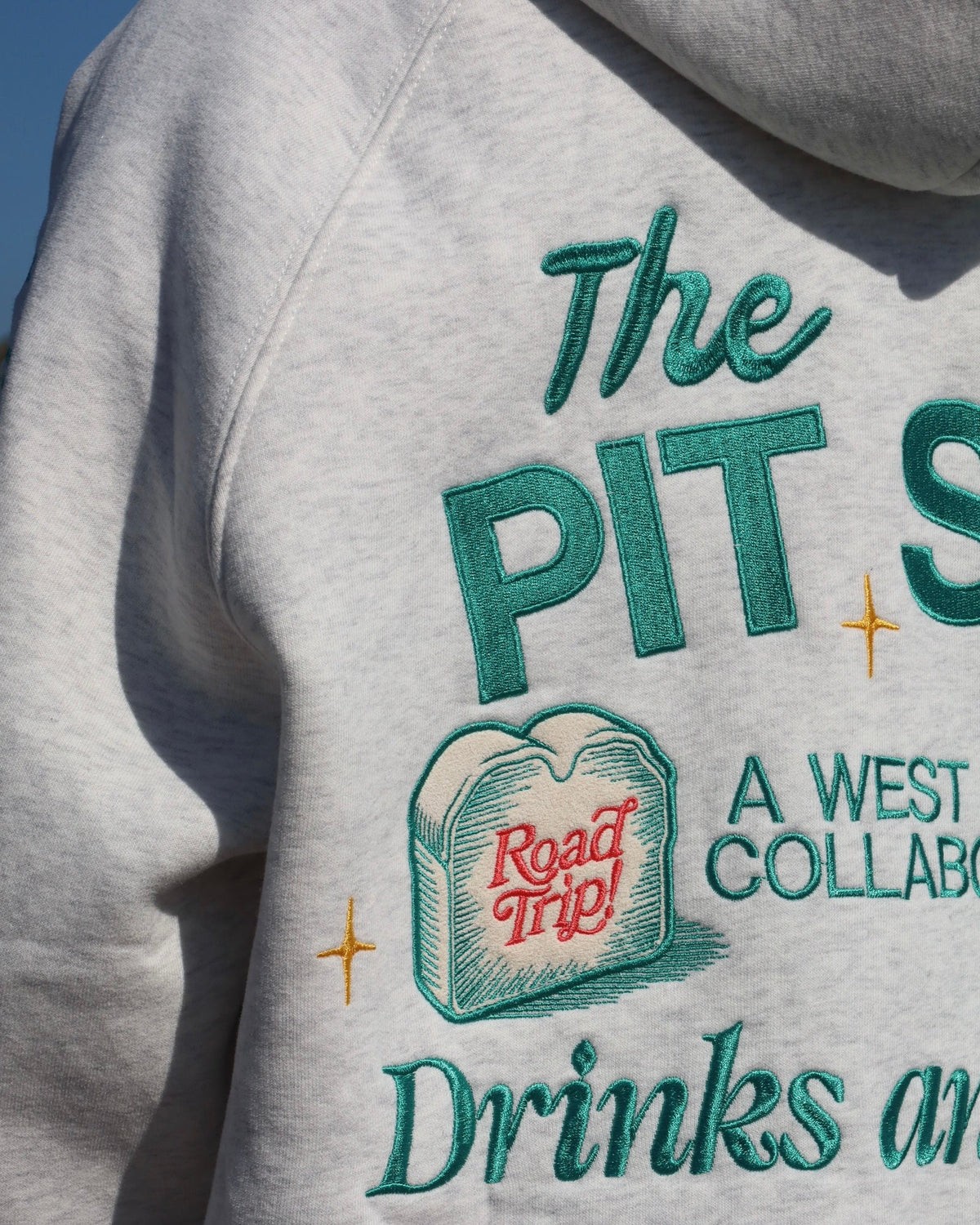 DANDY + STARBUCKS Pit Stop Hoodie in Heather Grey