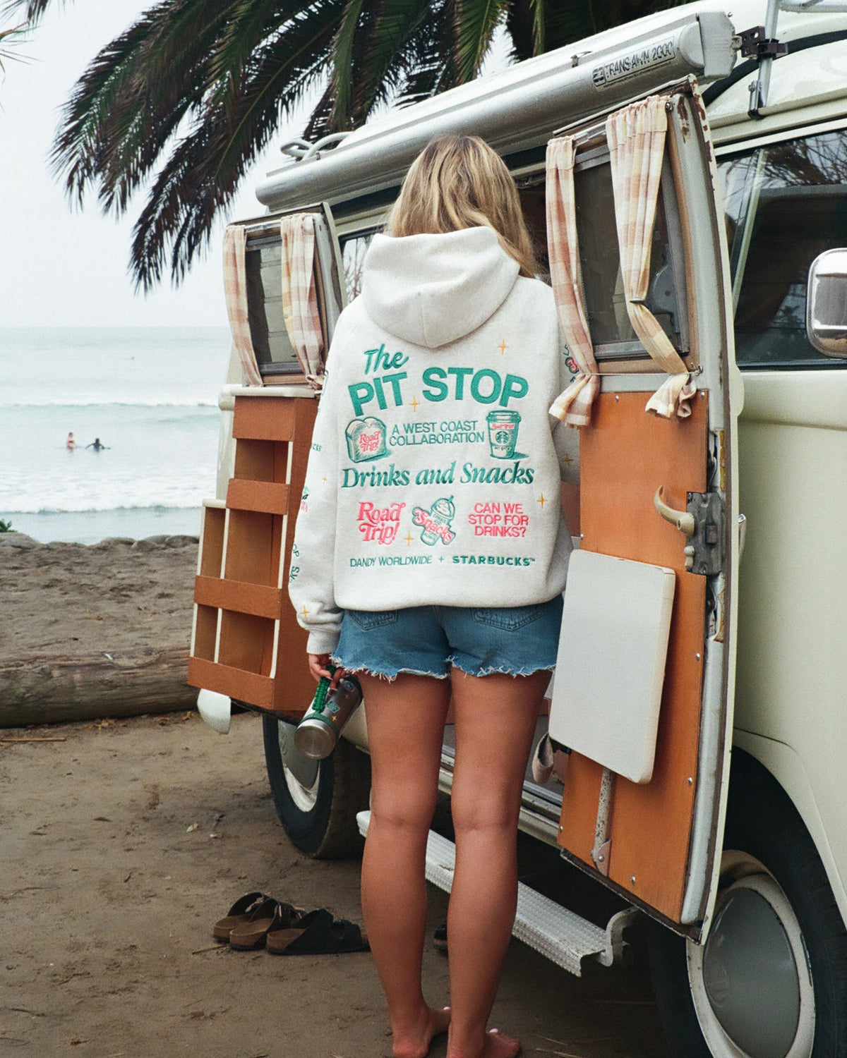 DANDY + STARBUCKS Pit Stop Hoodie in Heather Grey