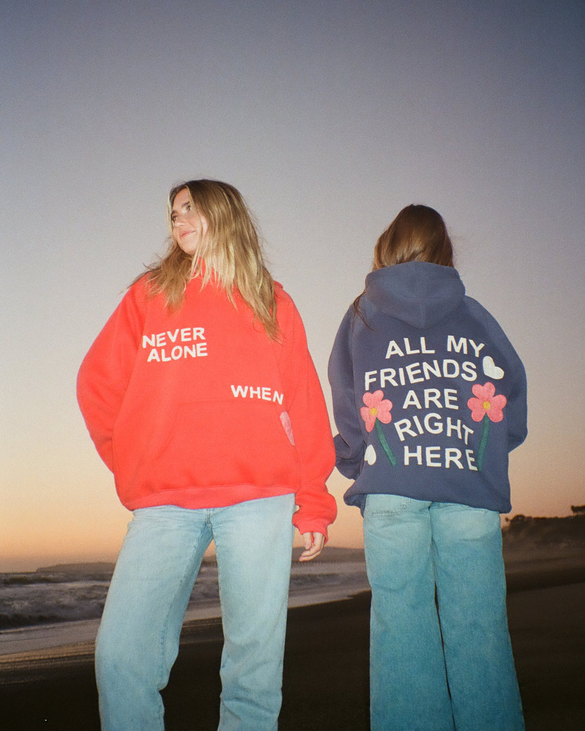 All my Friends Oversized Lux Hoodie in Red