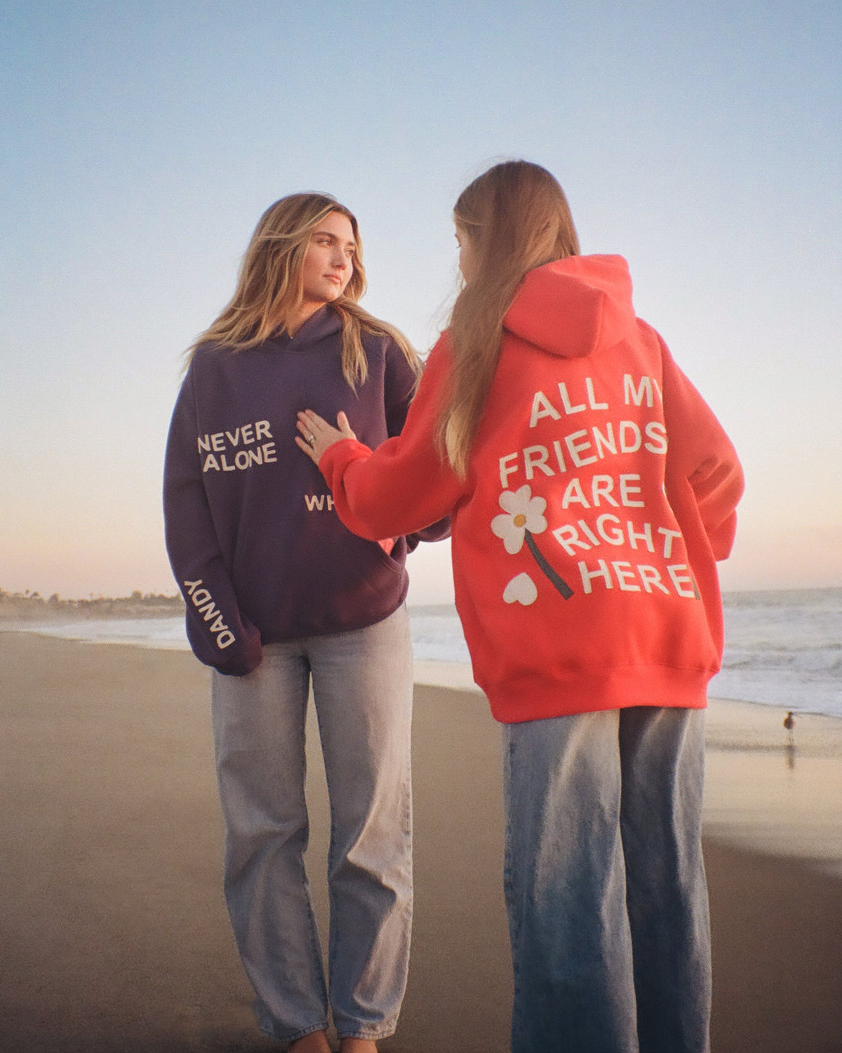 All my Friends Oversized Lux Hoodie in Red