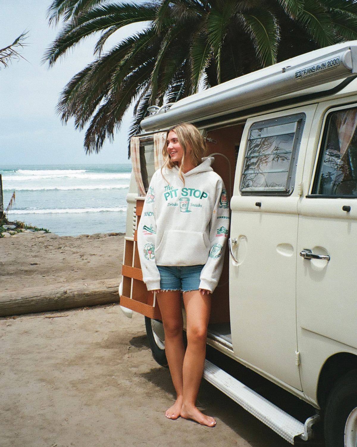 DANDY + STARBUCKS Pit Stop Hoodie in Heather Grey