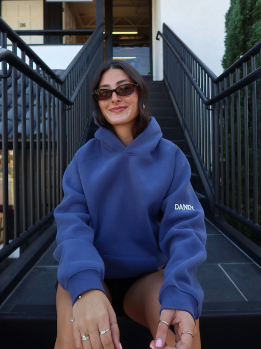 Basics Oversized Lux Hoodie in Blue