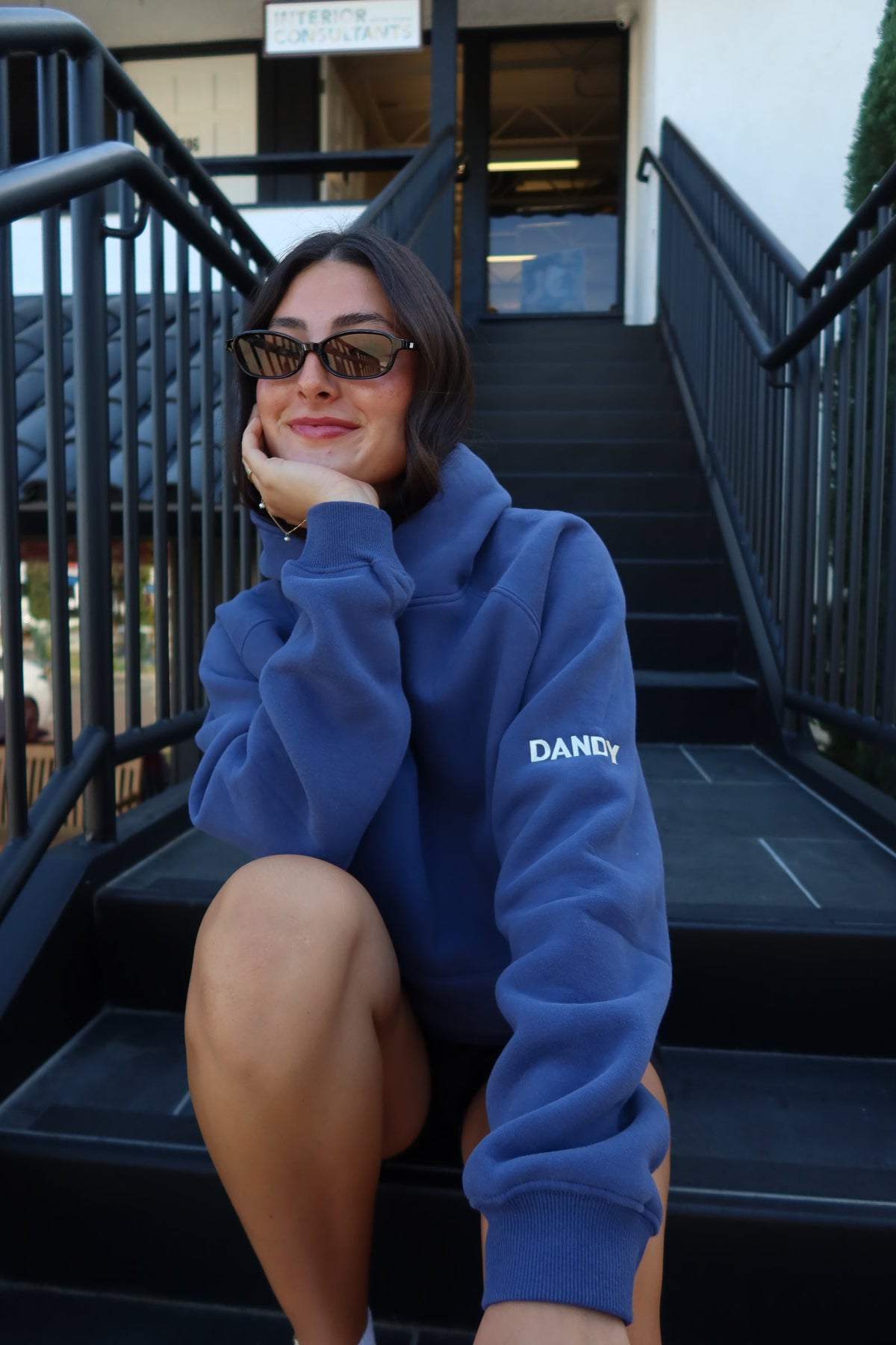 Basics Oversized Lux Hoodie in Blue