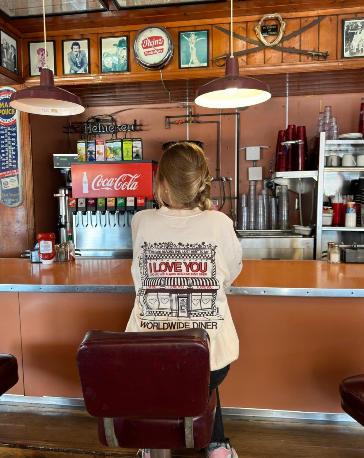 Diner Crew Neck in Cream