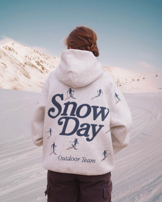 Snow Day Oversized Lux Hoodie in Heather Gray
