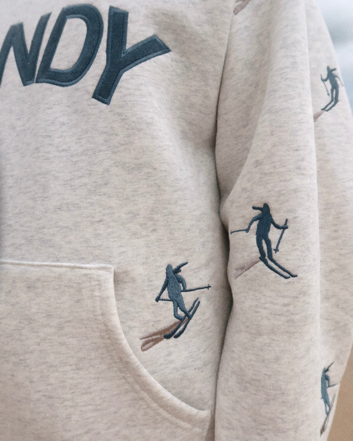 Snow Day Oversized Lux Hoodie in Heather Gray