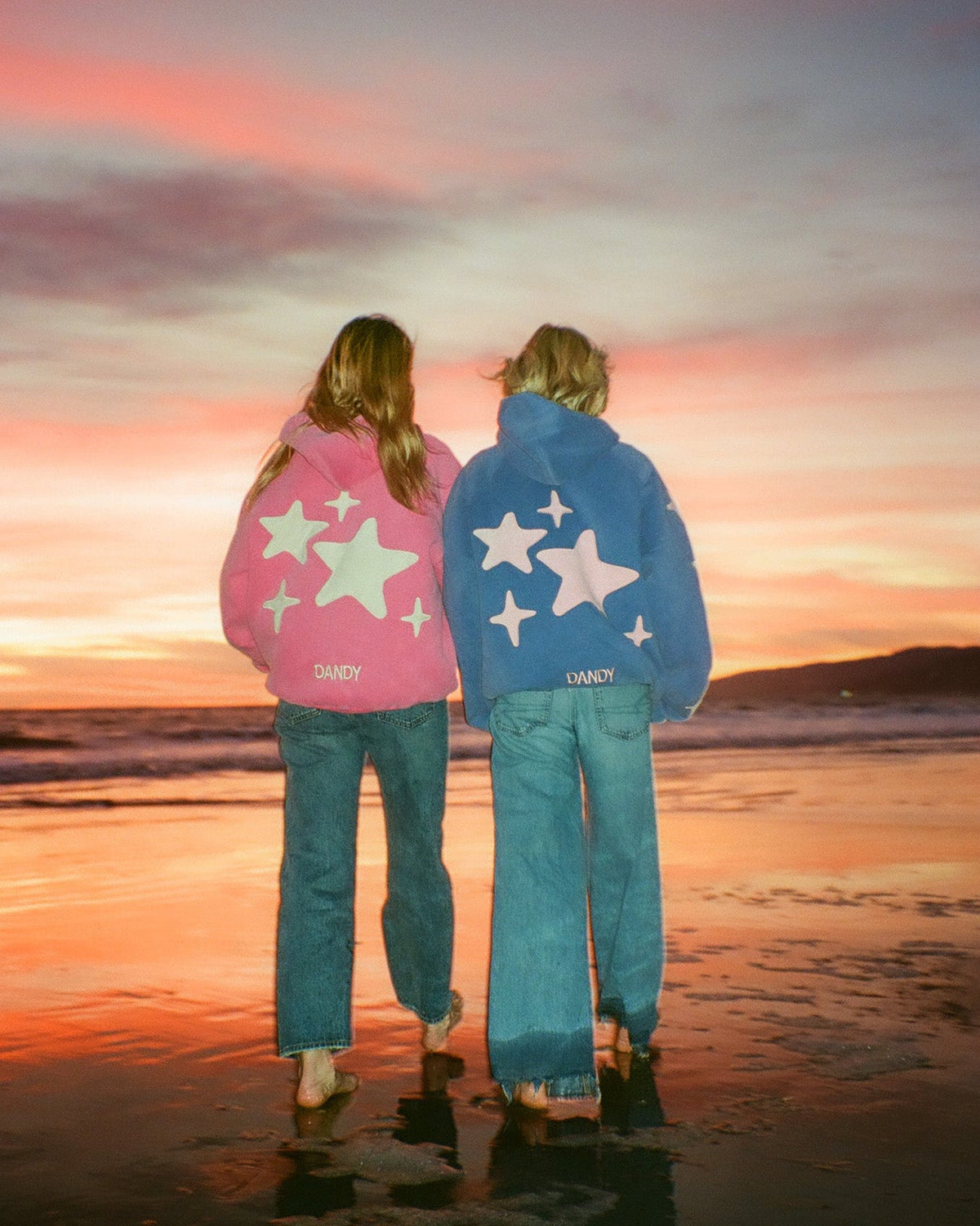 Lucky Stars Oversized Lux Hoodie in Vintage Washed Pink